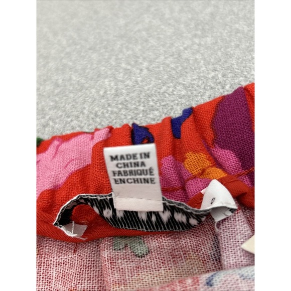 Maison Amelie Front Tie Blouse, Maxi Skirt Set, Linen Rayon Blend, Colorful, S/M - Picture 14 of 16